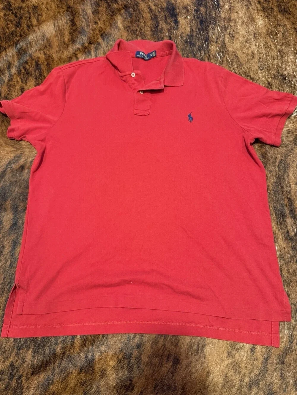 Polo Ralph Lauren Men's Smooth Interlock Cotton Short Sleeve Polo Shirt XL Red